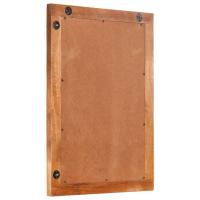 vidaXL Espejo de baño madera maciza mango marrón y cristal 50x70x3 cm - details 3