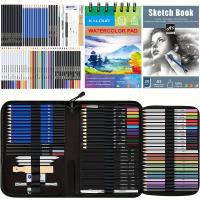 Set De Dibujo 76 Piezas Kit De Bocetos Incluye Libro De Pintura Acuática Colores Metálicos Y Herramientas De Dibujo Para Artistas Principiantes Y Profesionales - details 6