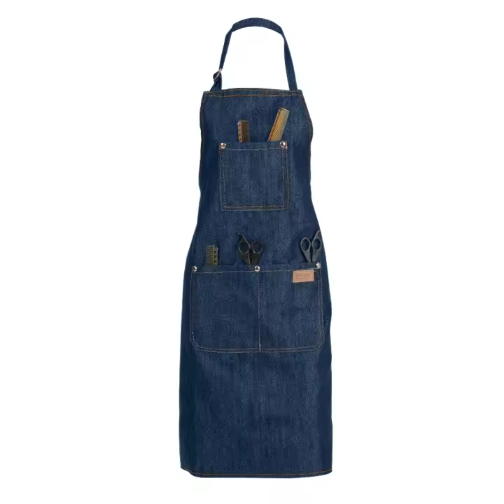 Delantal De Denim Para Cocina Resistente Al Aceite Con Bolsillos Para Herramientas Para Hombres Y Mujeres Adultos Estilo De Café - 1