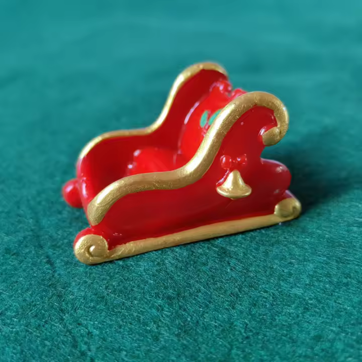 Adorno De Navidad En Resina: Sled De Papá Noel Y Payaso De Nieve Para Decoración De Jardín Fae Tirado Miniatura Figura Bonsái Microlandscape - 1