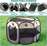 JUPPLIES Parque para Perros Pequeños y Medianos Plegable 73 x 73 x 43cm - Jaula Perro, Gato, Cachorro, Conejo - Corralito para Perros y Mascotas con Pelota de Juguete Ideal para Juegos - Cercado para Perros - details 1