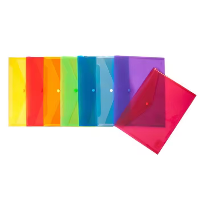Grafoplas | Sobre de plástico con cierre de clic | Ecoplás | Tamaño folio | Color azul translúcido | 33,4x23,5cm | Polipropileno | Perfecto para documentos escolares, domésticos y de oficina A4 y Folio - 1
