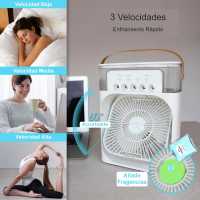 Ventilador USB-C de Mesa con Nebulizador de Agua y Difusor de Aromas, 3 Velocidades, Temporizador, 7 Colores LED, Silencioso y Portátil para Casa, Oficina, Camping y Viajes – Diseño Compacto y Fácil de Usar - details 3
