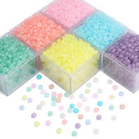 Lotes De 10G De Cuentas De Vidrio Super Excepcionales Domésticas De 3x6mm Para Joyería Hecha a Mano DIY Imitación De Jade Abacus - details 4
