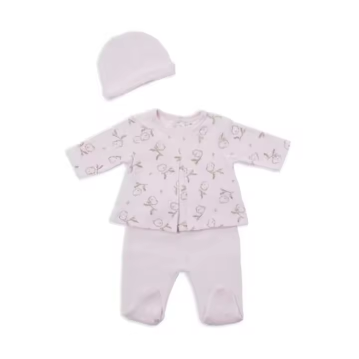 Babybol Conjunto de 2 Piezas y Gorro Para Bebe Ropa para Bebes Conjunto Primeras Puestas de Invierno Caliente y Suave 2 Piezas y Gorro para Bebes Recien Nacidos talla 3 meses Rosa - 1