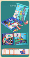 Libro De Rompecabezas Magnético De Madera Con Cartas Para Niños Tema De Vida Marina 3D Cambio De Ropa Y Caras Juguetes Educativos Para Niños - details 7