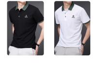 Camisa Polo Para Hombre Con Bordado De Oso Cartoon Manga Corta Estilo Casual Transpirable Para Verano 2024 Comodidad Y Brevedad - details 5