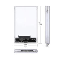 Caja de disco duro transparente , USB 3.0 a SATA, HDD SSD de 2.5 pulgadas - details 6