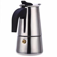 Cafetera expreso italiana con filtro de acero inoxidable, herramienta percoladora de 200/300/450/600Ml, cafetera Moka - details 12
