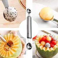 1PCS Herramienta Para Frutas Y Verduras Melón Scoop De Acero Inoxidable Herramienta DIY Para Hacer Bolas De Fruta Con Diseño De Sandía - details 6