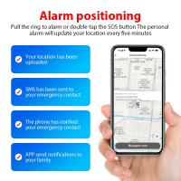 Llavero De Alarma Personal SOS Para Niñas Ancianas Con Botón De Panico Y Desplazamiento Fuerte Alerta De 130 DB Para Seguridad - details 9
