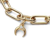 PANDORA ME Colección de Diamantes chapados en oro de 14 Quilates, Mini Colgante de Luna, Viene con UN embalaje de Caja de Giunte completo. - details 1