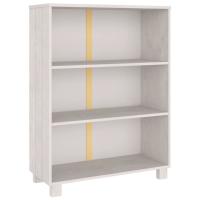 vidaXL Estantería HAMAR madera pino maciza 85x35x112 cm Marrón miel, Blanco, Gris oscuro Mueble Almacenaje Estantería para Oficina, Estudio, Dormitorio Estantería/Librería/ mueble de Almacenamiento - details 3
