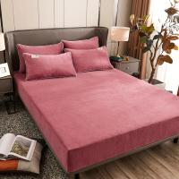 Sábana Ajustable De Velours Suave Y Elástica Protección De Matrícula De Cama Para Invierno Mantener Caliente Sábana De Cama De Poliéster 300TC - details 11