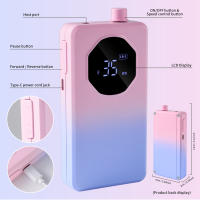 Kit De Taladro Para Uñas Recargable Portátil 35000 RPM Profesional Para Pintura De Uñas Con Fichas De Grano Set De Molinillo Para Herramientas De Salón De Uñas - details 4