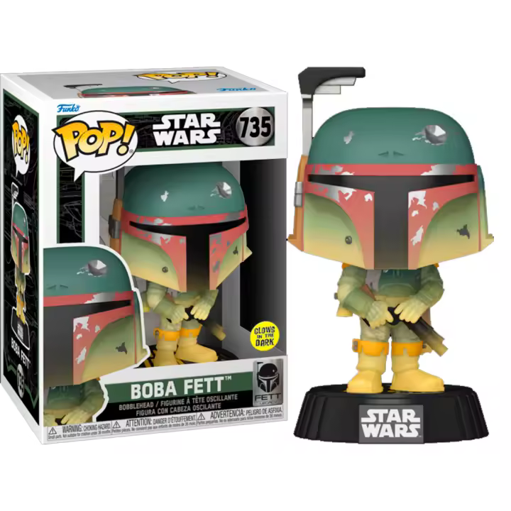 Funko Star Wars Fett Legacy  Boba Fett with Rifle  735 GITD Glow in the dark     Star Wars Funko Pop Star Wars   Star Wars Funko Pop brilla en la oscuridad - 1