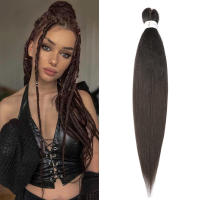 Extension De Cabello Sintético De 26 Pulgadas Color Negro Natural Pre Estirado Kanekalon Para Mujeres Y Niñas Uso Diario Y Fiestas - details 5