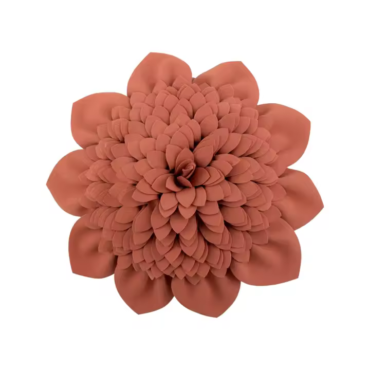 Funda de almohada con flores tridimensionales, color sólido, flor de roca, lirio de agua, cojín para mesita de noche, almohada para ventana salediza - 1