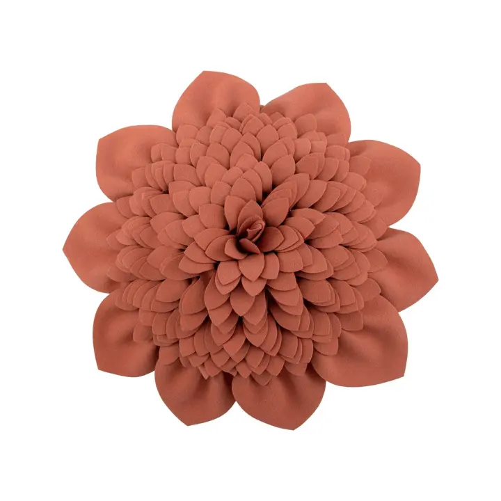 Funda de almohada con flores tridimensionales, color sólido, flor de roca, lirio de agua, cojín para mesita de noche, almohada para ventana salediza - 1