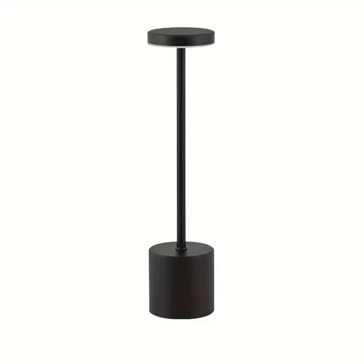 Lámpara De Mesa Sin Cable LED Recargable Táctil Tri-color Para Decoración De Habitación Restaurante Y Bar Moderna Y Minimalista - 1