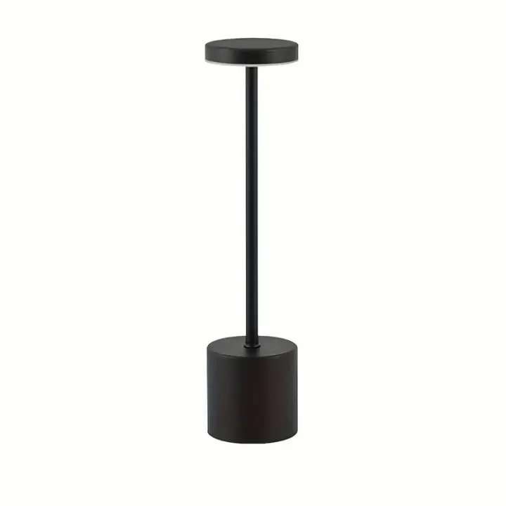 Lámpara De Mesa Sin Cable LED Recargable Táctil Tri-color Para Decoración De Habitación Restaurante Y Bar Moderna Y Minimalista - 1