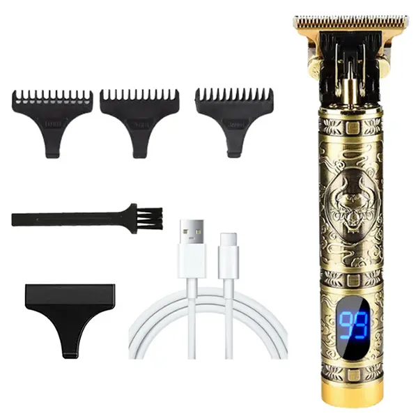 Máquina de afeitar Eléctrica Recargable para Hombre, Cortadora de Melo para Barba y Cabello, Barbero, - 1