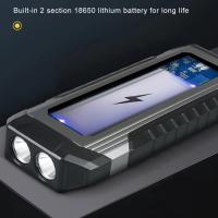 Linterna De Trabajo COB LED Recargable USB Con Batería 18650 Luz Portátil Para Camping Impermeable Con Imán 4000mAh Fuente De Iluminación Mixta Distancia De Iluminación 50-100 M - details 11