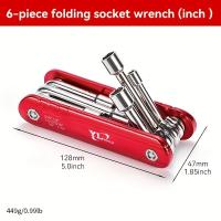 Juego De Herramientas Portátil Con Funda Llavero Plegable Multifuncional Para El Hogar Y Exteriores 6 Pulgadas Material De Acero Cromo Vanadio - details 6