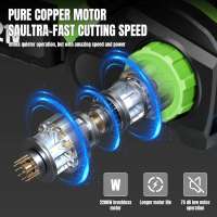 Motosierra eléctrica sin escobillas de 16 pulgadas, herramienta de poda de jardín Digital, inalámbrica, 2200W, para batería Makita de 18V - details 3