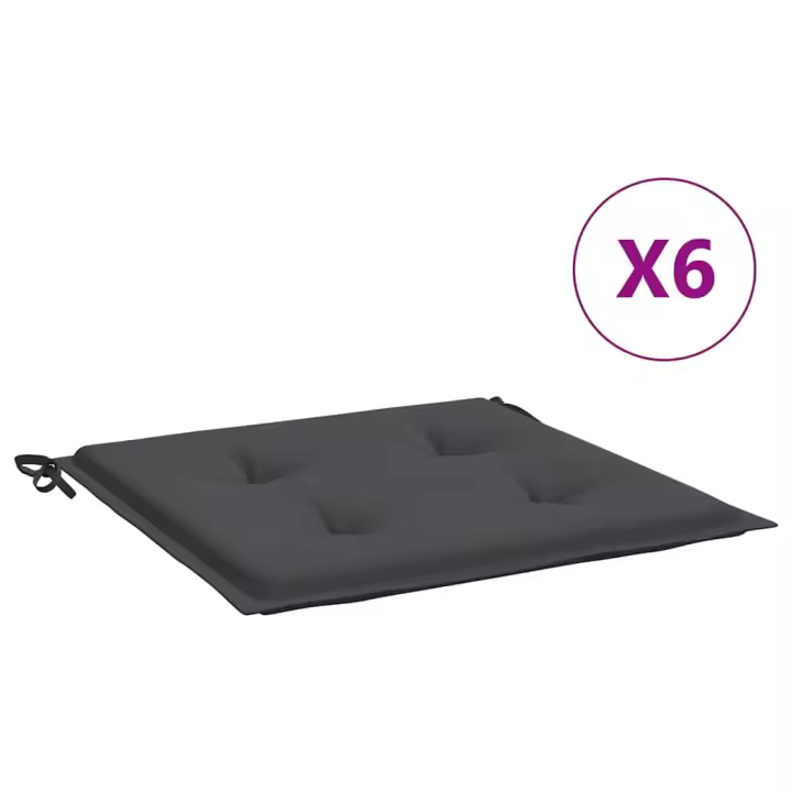Fundas de jardín 6 UDS Tela Oxford antracita 40x40x4 cm - 1