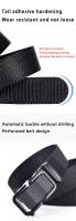 Cinturón Para Hombre Con Hebilla Automática Imitación De Tela De Nylon Para Actividades Al Aire Libre Y Trabajo Estilo Casual - details 1