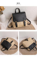 Mochila De Hombro Tejida Para Mujer Bolso De Mano Tendencia Moda Exterior Comercio Cruzado Material Principal PU Conliningüe De Poliéster - details 15