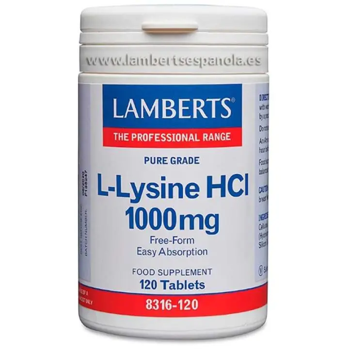 Lamberts L-lisina Hci 1000mg 120tabs Tableta - 1