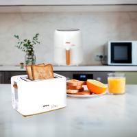 Tostador Jocca de la línea Nature con dobre ranura ancha para diferentes tipos de panes y bollerías con un tostado uniforme, cuenta con 7 niveles de tostados, función de descongelar, recalentar y cancelar. 700W de potencia. - details 1