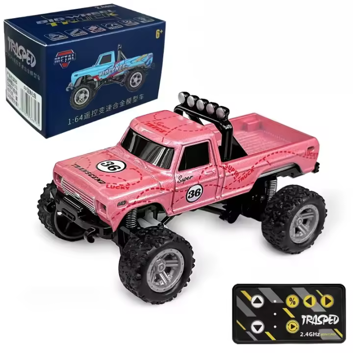 Truck De Off-road RC Miniatura 1/64 Control Remoto Automóvil De Aleación Juguetes Eléctricos 2.4G Vehículo De Tierra - 1