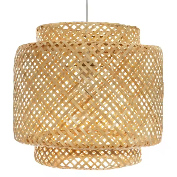 Lámpara Colgante de Bambú con Temática Natural - Atmosphera d. 40 x h. 38 cm - 1