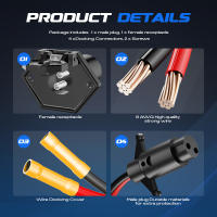Conector De Motor De Arrastre 12V-24V 10 Cables Compatible Con Minn Kota Socket De Conexión Rápida Para Motor De Barco - details 1