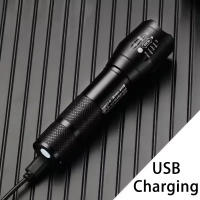 Linterna Potente De Camping Con Zoom Ajustable Y Luz Exterior Resistente Al Agua Para Bicicleta Y Emergencias LED 1200LM Recargable De Aluminio - details 2