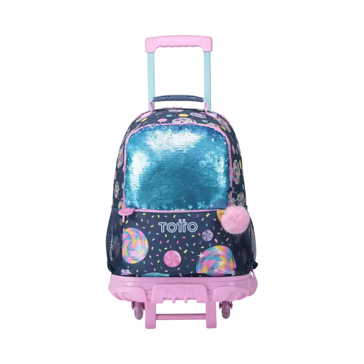 Totto España Mochila Escolar con Ruedas Grande de Dulces y Piruletas - Sweet Candy - 1