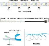Tira De Luces LED DC 5V USB Luz Blanco Cálido 2835 Para Decoración De Habitaciones Luz De Fondo Para TV Y Espejos - details 9