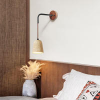 Lámpara De Pared De Piedra Huangdong Wabi-Sabi Para Dormitorio Y Sala De Estar Luz Retro Medieval Diseñadora En Crema - details 1