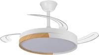 Ventilador LED aspas plegables Arpino Blanco+Madera CCT 3000-4000-6000K, Intensidad Regulable 45W, Silencioso，Variable de frecuencia，42 pulgadas - details 2