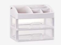 Organizador De Maquillaje, 3 Capas, 23.3x17x26.8cm, Gran Organizador De Tocador, Caja De Almacenamiento De Cosméticos Con Rejilla Para Base, Loción, Pintalabios, Crema Facial, Máscara De Parches - details 10
