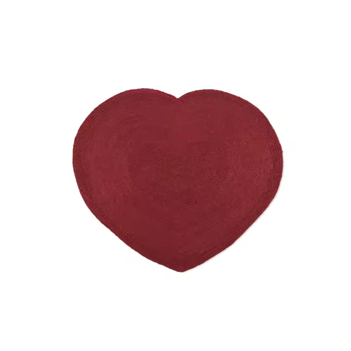 Parentesi Quadra  -  ALFOMBRA YUTE CORAZON RED 45X55 - 1