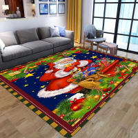Carpetas De Navidad Con Poinsettia Y Payaso Antideslizantes Para Sala De Estar Decoración Del Hogar Alfombra Grande Para Sofás Y Camas Matriz De Pasillo - details 2