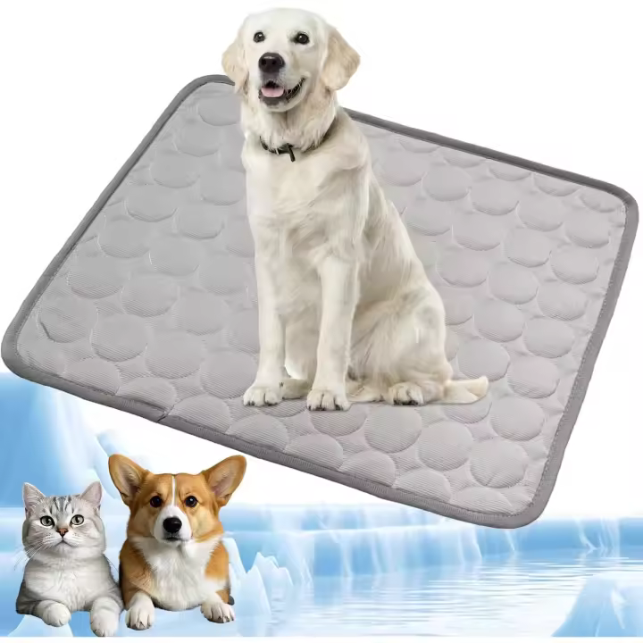 Alfombrilla Refrescante para Mascotas, Manta Refrigerante Perro, Cama Frio Animales Colchon Mascotas para Verano, Disponible en rosa o azul con M / L / XL - 1