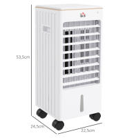 Climatizador portátil 3 en 1 65W para 15-20 m2, with 3 Modos y función de temporizador, Móvil with Ruedasy ASA de Transporte, ABS, Blanco - details 7