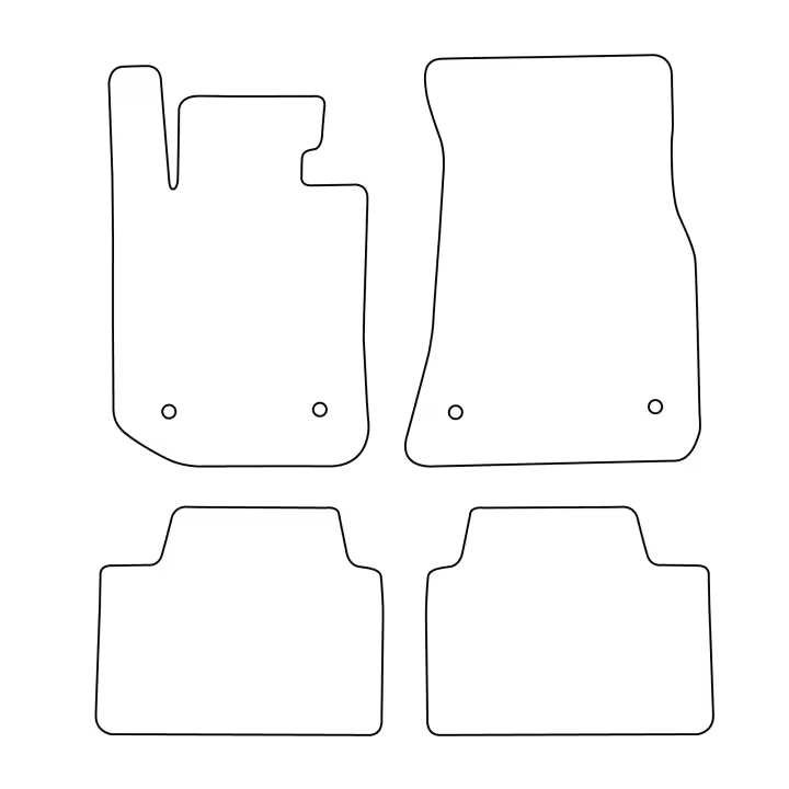 Juego de alfombrillas de terciopelo para BMW Serie 3 G20/G21 2018- - acabado negro - 1
