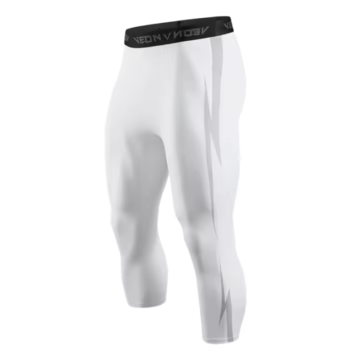 Pantalones De Compresión Para Hombre 3/4 Capri Secado Rápido Leggings Deportivos Capri Para Correr Y Gimnasio - 1