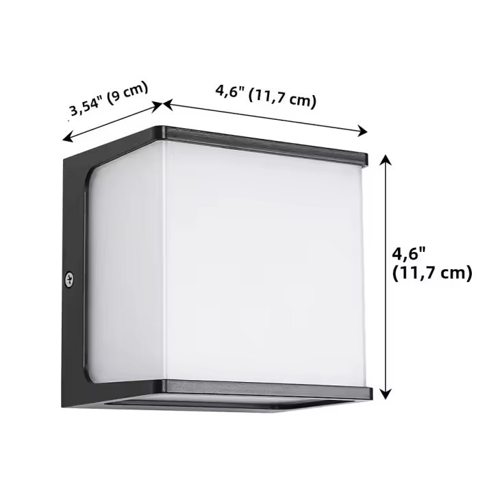 Lámpara de Pared LED Para Exteriores Impermeable IP65 Sin Sensor Movimiento Luz Exterior Para Jardín Y Porche 8W Moderna - 1
